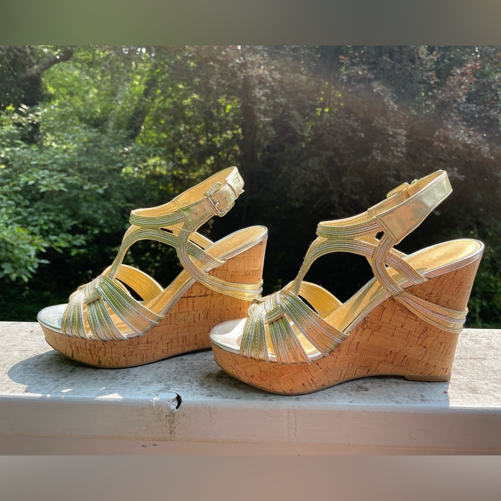 Honey Wedge Sandals -Ivanka Trump size 6.5 M